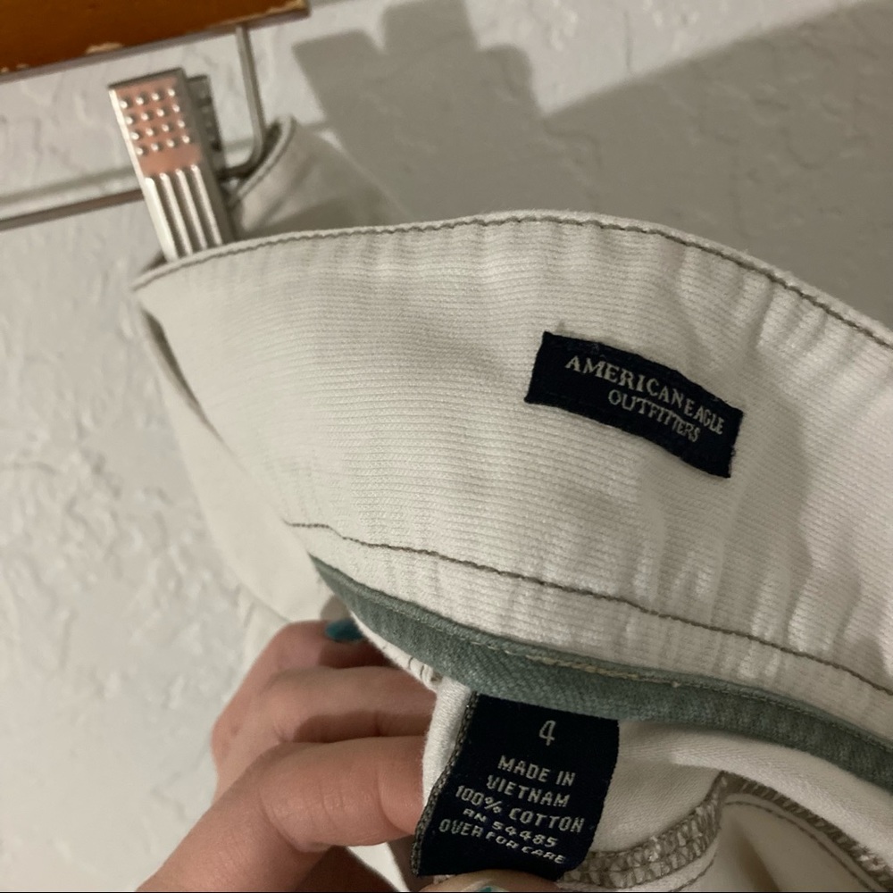 🐃ALMOST LIKE NEW- Ecru Canvas Mini Skirt - Picture 6 of 7